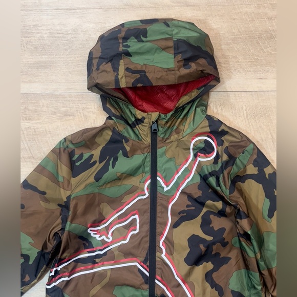 Jordan Kid’s Jumpman Camo Full Zip Hooded Windbreaker Size Medium (10-12) - Picture 3 of 8
